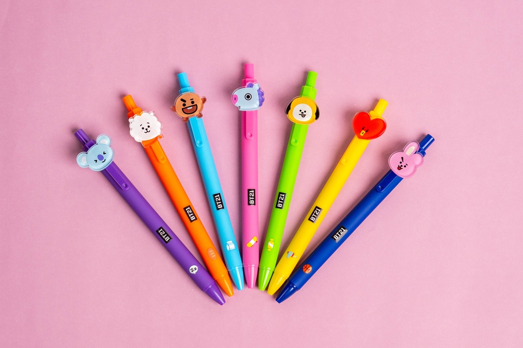 มุมมองเพิ่มเติมของสินค้า ปากกาลูกลื่น BT21 Figure Pen (0.5mm)