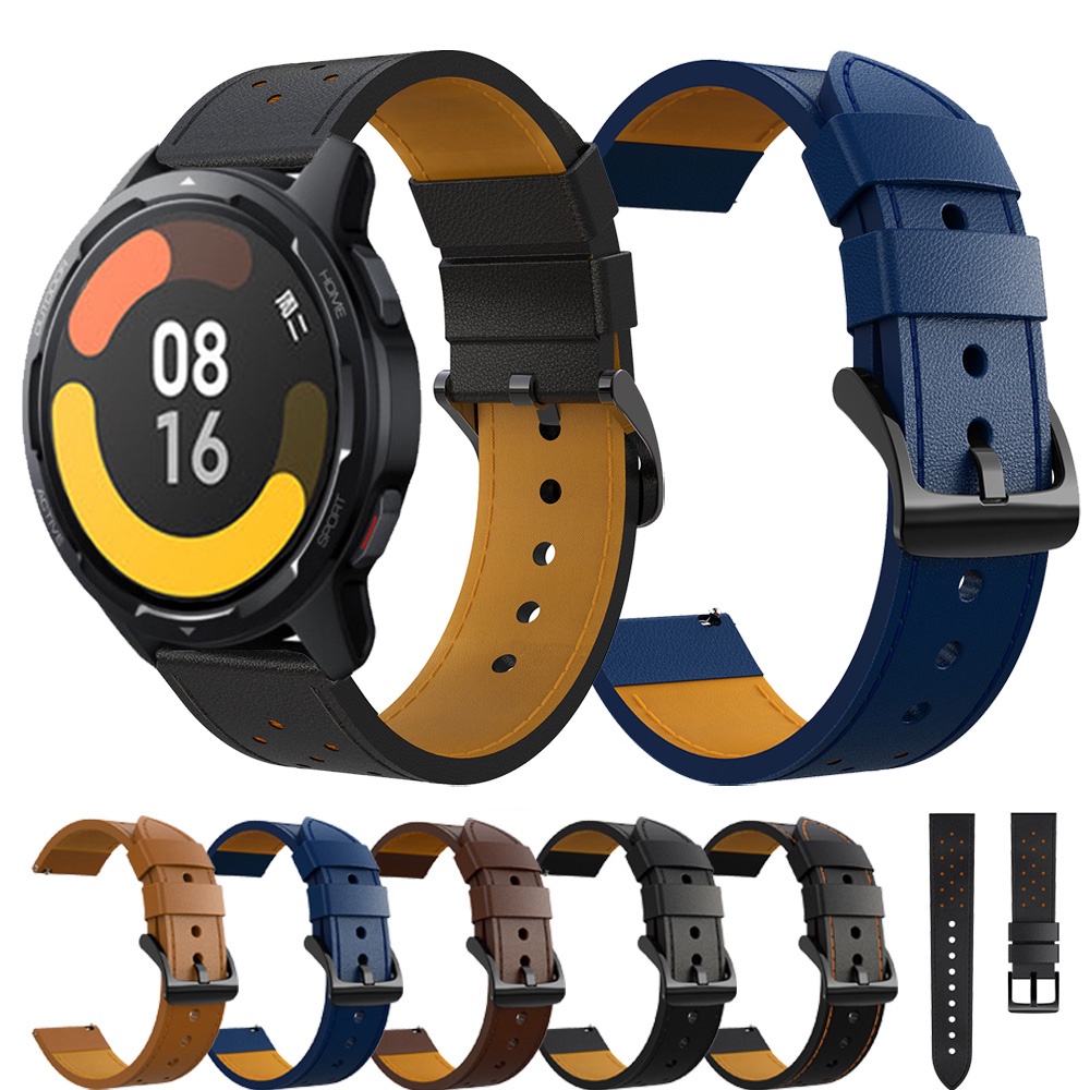 ภาพหน้าปกสินค้าสายนาฬิกาข้อมือหนัง 22 มม. สําหรับ Xiaomi MI Watch S1 Active S1 MI Watch Color 2