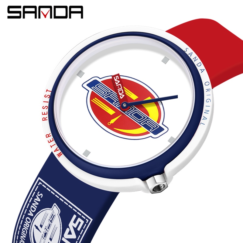 sanda-นาฬิกาข้อมือควอตซ์แฟชั่น-กันน้ํา-แบรนด์หรู-บางเฉียบ-เรียบง่าย-สําหรับผู้ชาย-ผู้หญิง