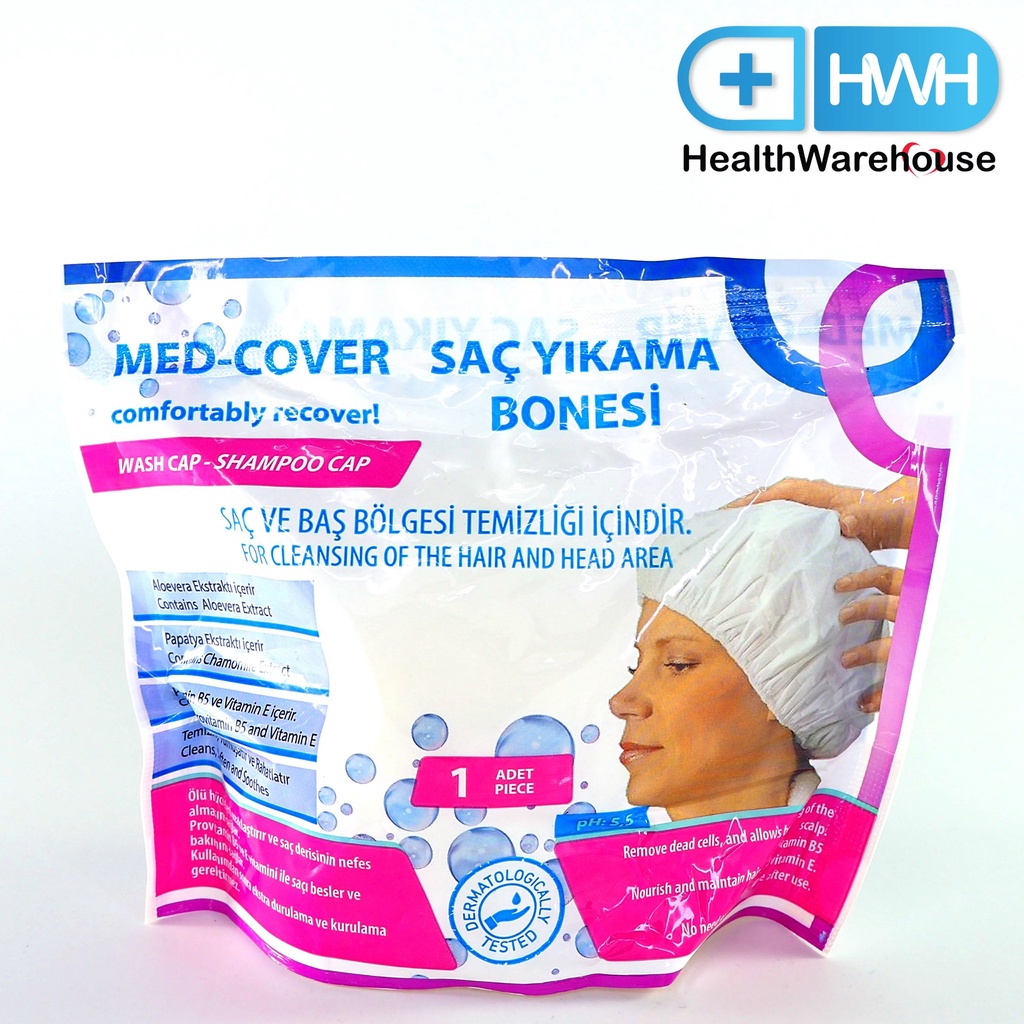 ภาพหน้าปกสินค้าMed-Cover Wash Cap Shampoo Cap หมวกสระผมแบบไม่ใช้น้ำ ใช้ง่าย สะดวก Medcover Med Cover