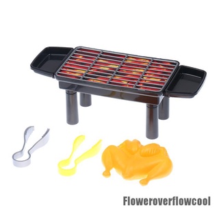 Fcth Dollhouse Barbecue Grill BBQ Tool Outdoor Mini Barbecue Rack Clip Chicken Set