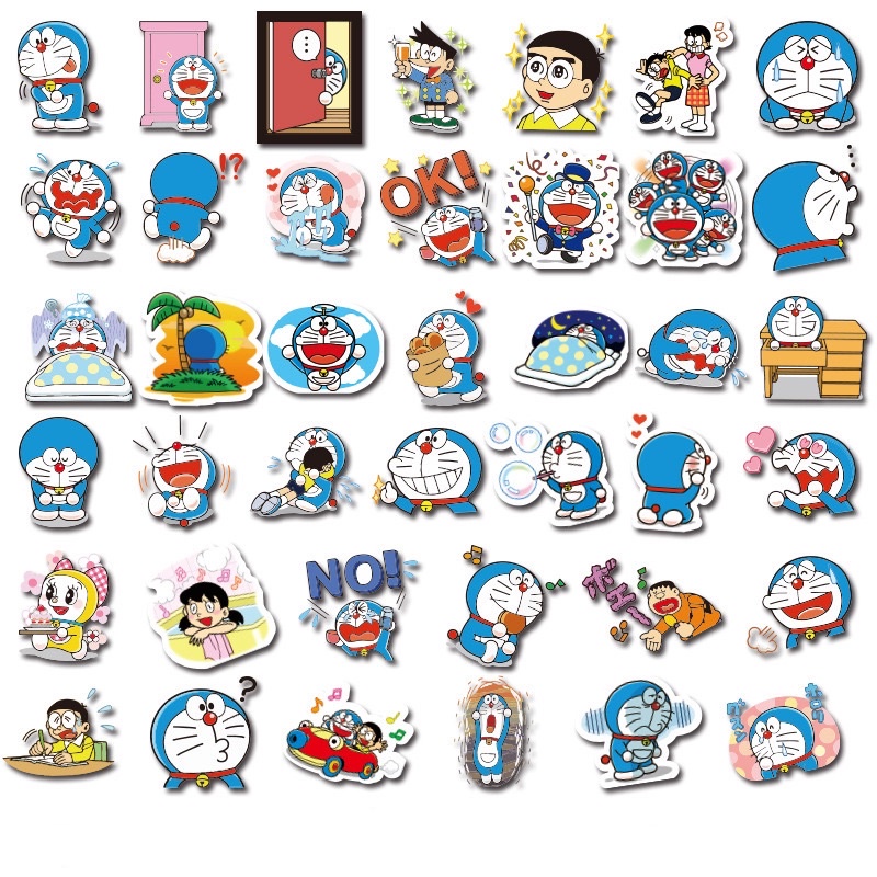 สติ๊กเกอร์-doraemon-28-โดราเอมอน-40-ชิ้น-โดเรม่อน-โดเรมอน-โดเรมี-โนบิตะ-ชิสุกะ-ฟูจิโอะ-แมว-ชิซุกะ