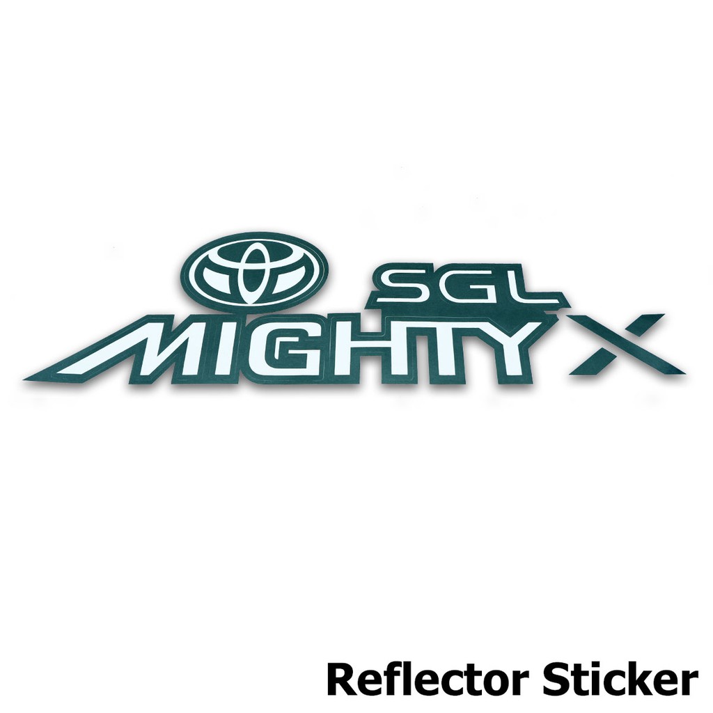 สติ๊กเกอร์-sticker-mighty-x-sgl-สะท้อนแสง-สี-silver-black-hilux-mighty-x-toyota-2-4-ประตู-ปี1996