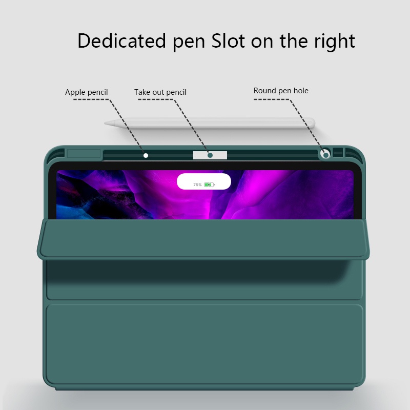 ภาพสินค้าเคสสำหรับไอแพด  Air5 Air4 /mini6 /iPad 11Pro (ปี18/20/21) รุ่นใหม่ ชาร์จปากกาในช่องใส่ปากกาได้เลย เคสสำหรับไอแพด air5 จากร้าน iclubgadget บน Shopee ภาพที่ 1