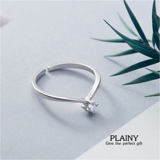 s925 Plainy ring แหวนเงินแท้ สวยเรียบง่าย ใส่สบาย เป็นมิตรกับผิว สามารถปรับขนาดได้
