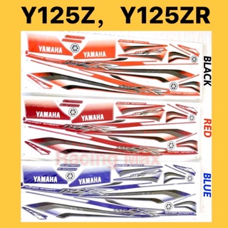สติกเกอร์ ลายทาง สีแดง น้ําเงิน สําหรับ Yamaha Y125 Y125Z Y125ZR (13) 125Z 125ZR Y125 Z ZR