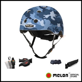 หมวกกันน๊อค Melon Helmet Camouflage Blue