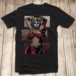 ขายดี!เสื้อยืดคอกลม พิมพ์ลาย Deadpool Harley Quinn สไตล์คลาสสิก สําหรับผู้ชาย LJebek50JGofbe91S-5XL