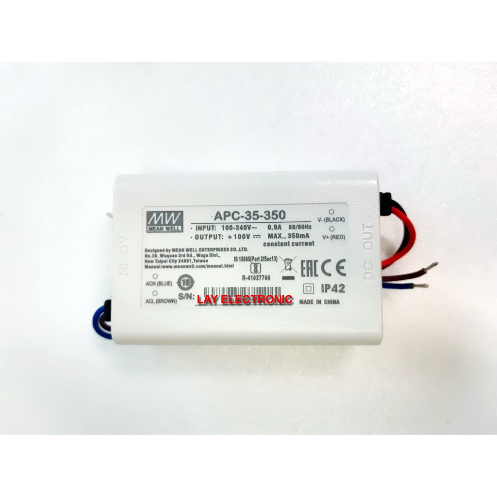 LED DRIVER 35W รุ่น APC-35-350 ยี่ห้อ MEANWELL | Shopee Thailand