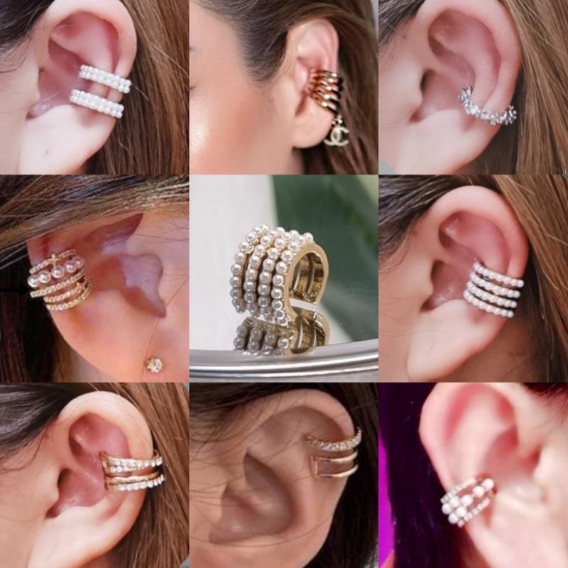 ราคาและรีวิวTH Earcuff 4 ชิ้น100เซตมุก ต่างหูเกี่ยวสไตล์เกาหลี ต่างหูหนีบ ต่างหูหนีบเกาหลี ต่างหูเกี่ยว ต่างหูแบบเกี่ยวสไตล์เกาหลี 1