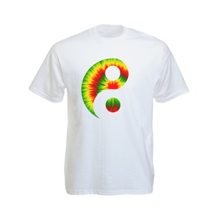 เสื้อยืดราสต้า Tee-Shirt Rasta Yin and Yang Psychedelic เสื้อยืดคอกลมสีดำลายหยิงและหยาง สีสดใสแนวเท่ห์