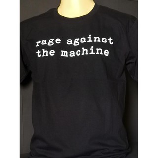 เสื้อยืดพิมพ์ลายเสื้อวงนำเข้า Rage Against The Machine LOGO RATM Nu Metal Hiphop Rock Rap Retro Style Vintage T-Shirtรหั