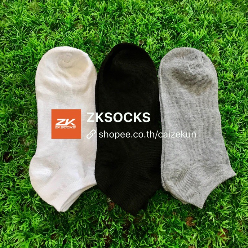 ภาพหน้าปกสินค้า(ZSHOP7 เลยเลย 50) ถุงเท้าข้อสั้น สีพื้น ลาย สไตล์ญี่ปุ่น ️ผ้านิ่ม พร้อมส่งจากไทย จากร้าน zksocks บน Shopee