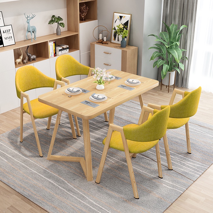 ชุดโต๊ะกินข้าว-ชุดโต๊ะทานข้าว-พร้อมเก้าอี้-4-ที่นั่ง-โต๊ะกาแฟ-ชุดโต๊ะอเนกประสงค์-เรียบง่าย-ลายไม้-tables-and-chairs
