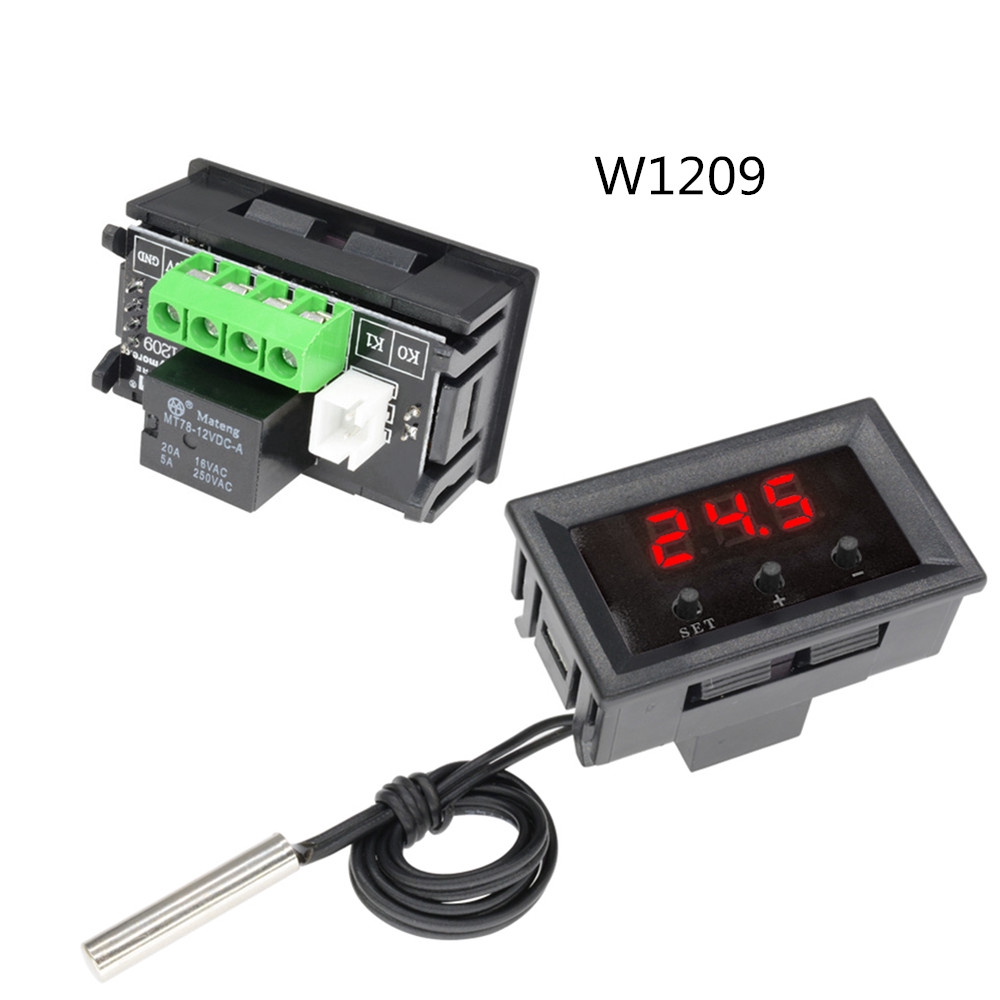 สวิตช์รีเลย์-w1209-12v-พร้อมสายไฟ-50-110-เครื่องวัดอุณหภูมิความชื้น-เอาท์พุทรีเลย์