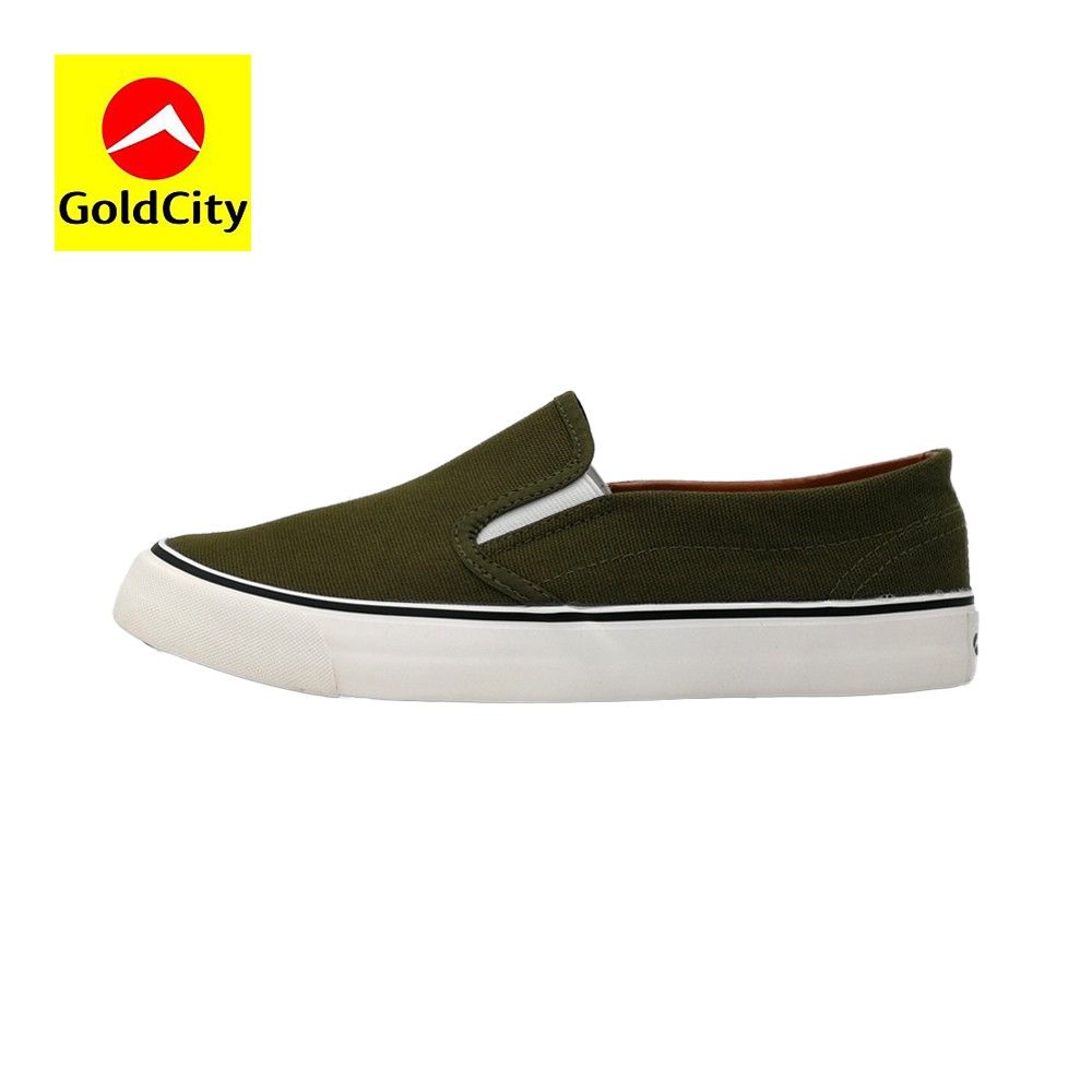 ภาพหน้าปกสินค้ารองเท้าสลิปออน Gold City รหัส NS011 สีเขียวขี้ม้า จากร้าน ysport.co บน Shopee