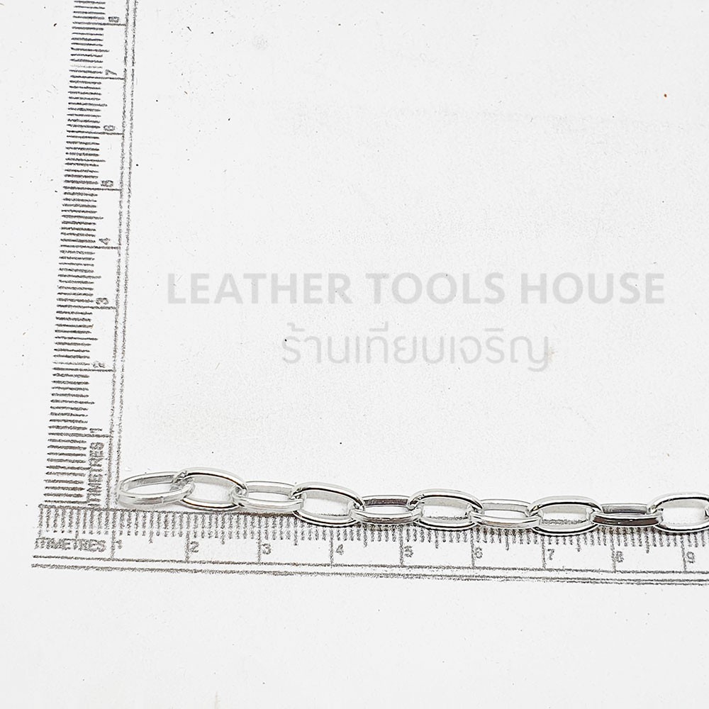 ภาพหน้าปกสินค้าโซ่มีเนียม 420 สีเงิน (กว้าง 6มิล ยาว 11มิล ลวดหนา 1มิล) 1เมตร จากร้าน leather_tools_house_953 บน Shopee