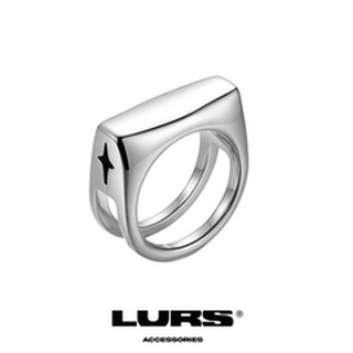 Lurs - double line structure heavy ring