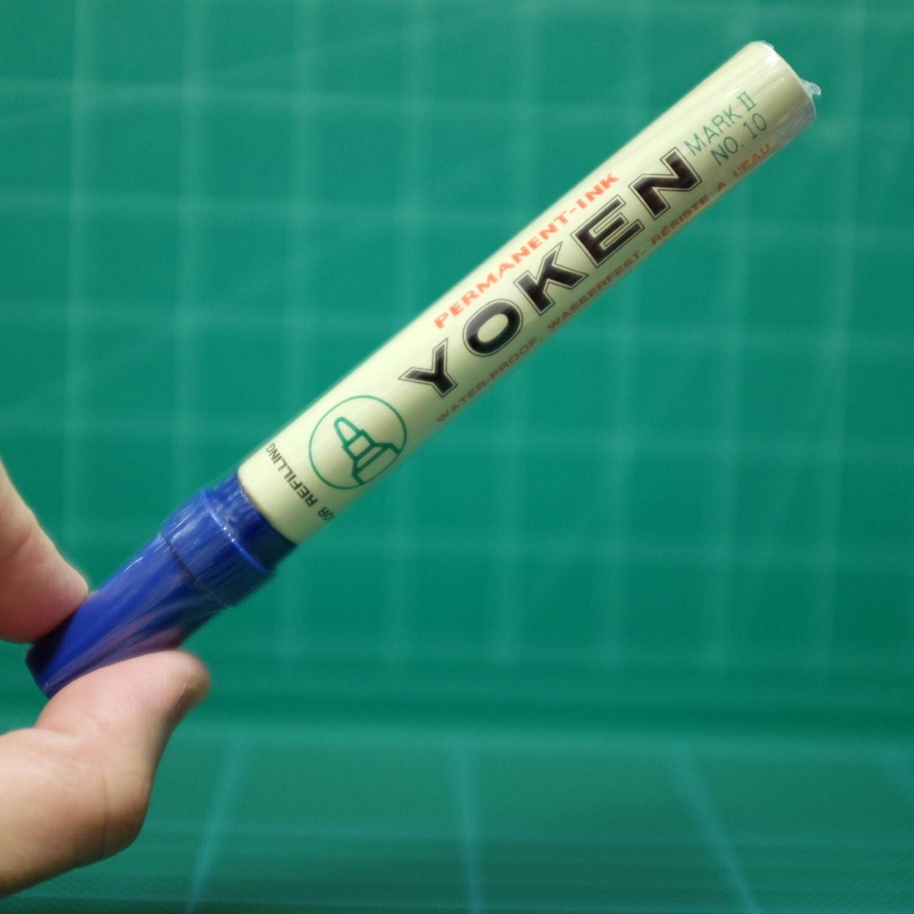 ปากกามาร์คเกอร์-โยเคน-yoken-no-10-กันน้ำ-แห้งไว-หมึกสีน้ำเงิน-1กล่อง-12ด้าม-เหมาะสำหรับ-เขียนผ้า-พลาสติก-และอื่นๆ