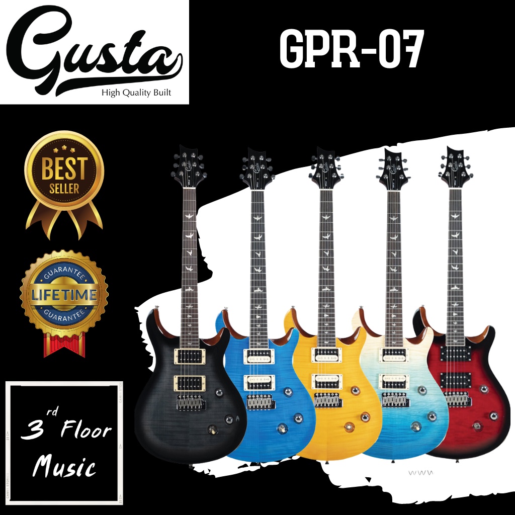 มีของแถมพิเศษ-gusta-gpr-07-กีตาร์ไฟฟ้า-electric-guitar-ฟรี-อุปกรณ์เสริมพร้อมใช้งาน-3rd-floor-music