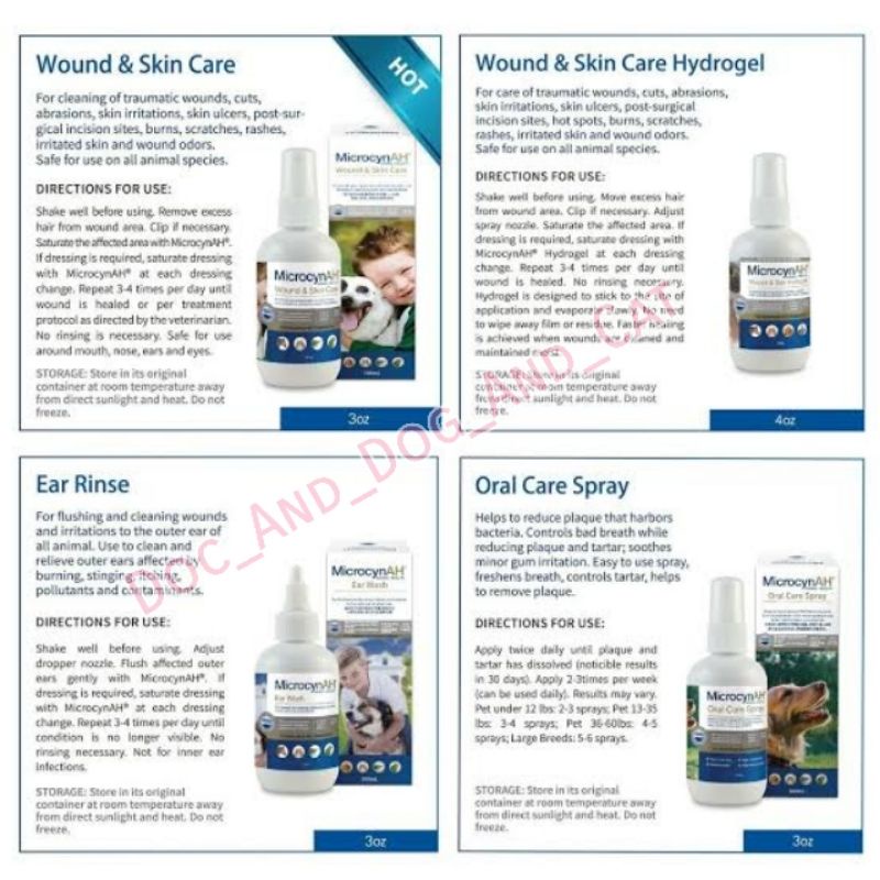 ภาพหน้าปกสินค้าMicrocynAHWound & Skin Care Hydrogel 30 Ml. สเปรย์เจลบำรุงผิวเพิ่มความชุ่มชื้นประกอบการรักษา แผลผ่าตัด แผลติดเชื้อต่างๆ จากร้าน doc_and_dog_and_cat บน Shopee