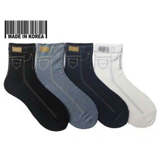 ถุงเท้าลายกางเกงยีนส์ (Made in Korea)