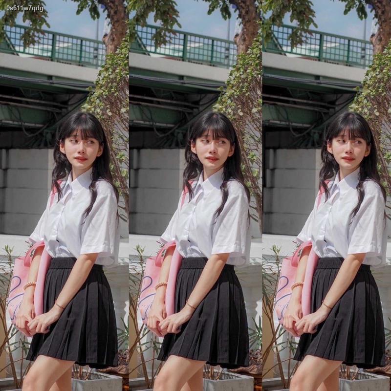 กระโปรงskirt-กระโปรงนักศึกษาพลีทนื้อผ้าหนา-ไม่บาง-อยู่ทรงจีบแน่นอีดเรียบร้อย