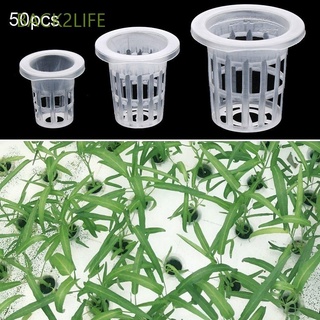 BACK2LIFE 50Pcs Net Cup Aeroponic Plant Basket Mesh Pot Planting Grow Garden Supplies Hydroponic Vegetable Soilless Clone Nursery Pots