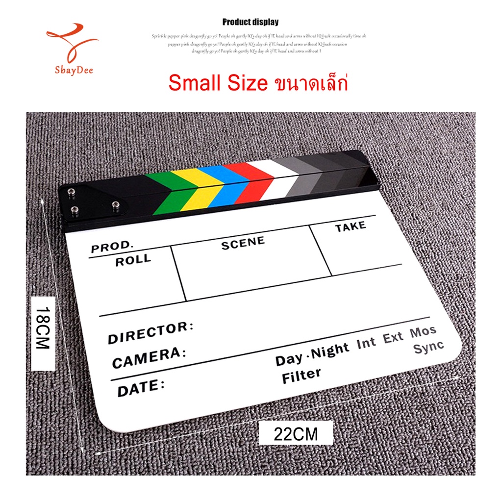 Clapper Board Acrylic Movie Action Slate Clapper Board ลูกตุ้มคณะอะคร ...