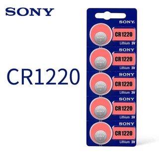 ถ่านกระดุม sony Lithium CR1220 3V แท้100% ถ่าน แผงละ5ก้อนจำหน่าย