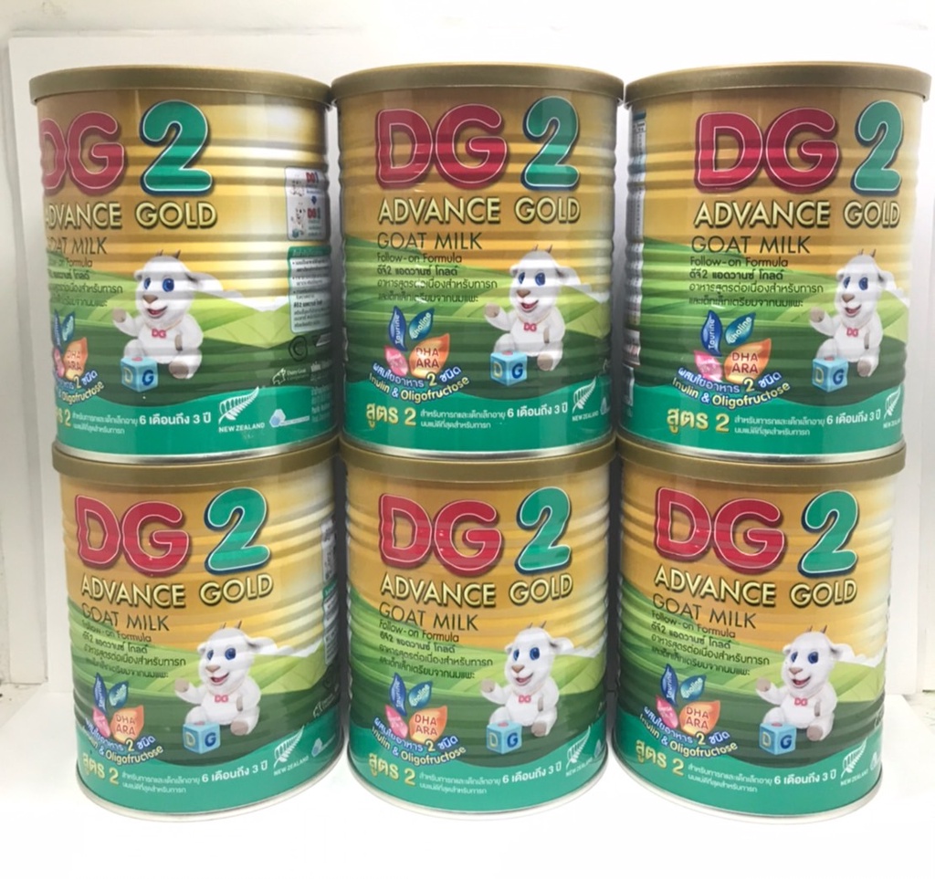 ลองดูภาพสินค้า DG ดีจี2 (6กระป๋อง)แอดวานซ์โกลด์ อาหารทารกจากนมแพะ ขนาด400 กรัม/กระป๋อง EXP 25/07/2023