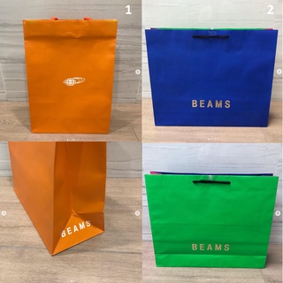 ถุง ถุงกระดาษ แบรนด์ BEAMS บีม ของแท้ สไตล์ ญี่ปุ่น สไตล์มินิมอล สวยๆ สภาพสวย มาจาก shop