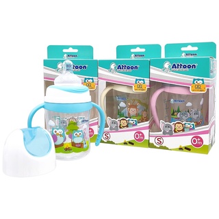 ขวดนม Attoon Hygienic 2 tone คอกว้าง GIGLE 4 ออนซ์ มีแขนจับ