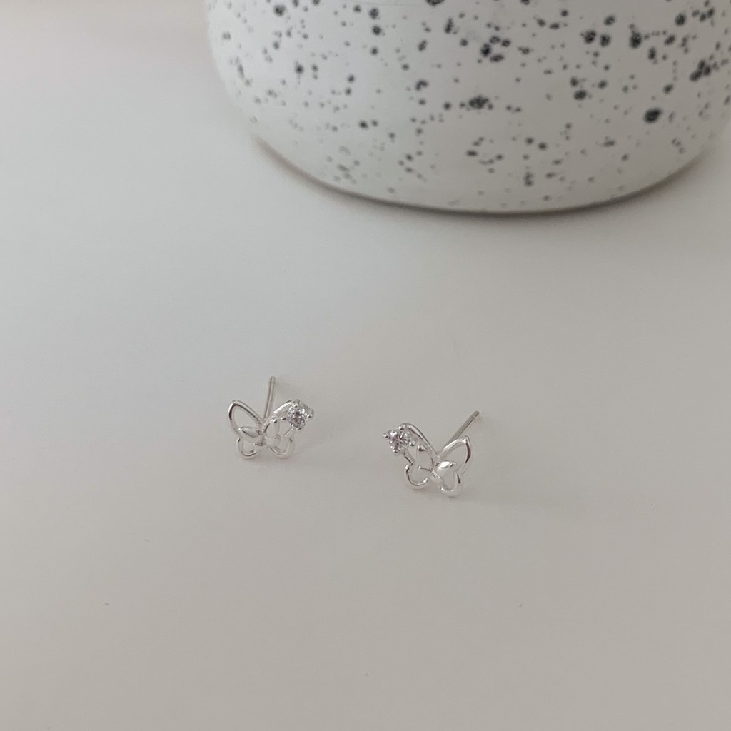 โค้ด-x8sfxj-ลด-20-a-piece-ต่างหูเงินแท้-all-silver-925-double-butterfly-stud-earrings