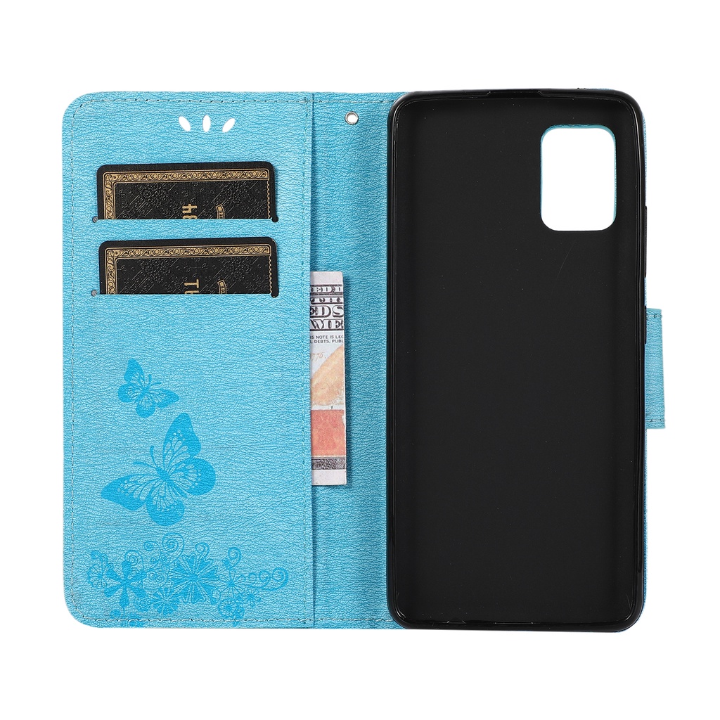 เคสหนัง-ฝาพับ-ลายผีเสื้อ-ประดับเพชร-พร้อมช่องใส่บัตร-สําหรับ-samsung-galaxy-a03s-a13-a23-a33-a53-a73-5g