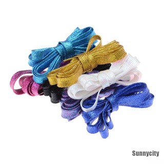 ภาพหน้าปกสินค้า[Sunnycity] เชือกผูกรองเท้าผ้าใบ สีทอง สีเงิน สําหรับเล่นกีฬา 1 ชิ้น ที่เกี่ยวข้อง