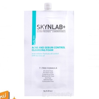 skynlab-acne-and-sebum-control-cleansing-foam-8g-สกินแล็บ-แอคเน่-ซีบั่ม-คลีนซิ่ง-โฟมล้างหน้าลดสิว-1ซอง