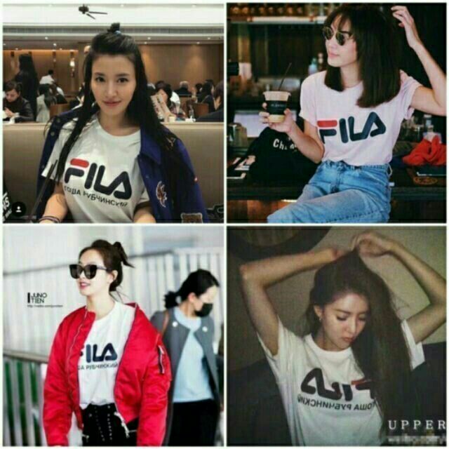 เสื้อยืดคอกลมผ้า-cotton-สกรีนลงแบลนด์-fila