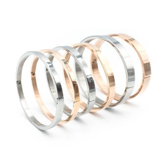 แหวนเงิน ชุดโลลิต้า plain bangle กำไลสแตนเลส (stainless steel)