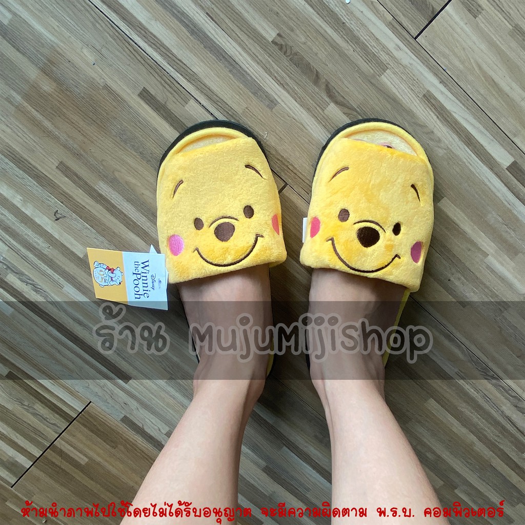 ภาพสินค้ารองเท้าใส่ในบ้านหมีพู พิกเล็ต ทิกเกอร์ อียอร์ Pooh Piglet Tigger Eeyore รุ่นใหม่ พื้นบาง ผ้านุ่ม จากร้าน mujumijishop บน Shopee ภาพที่ 2