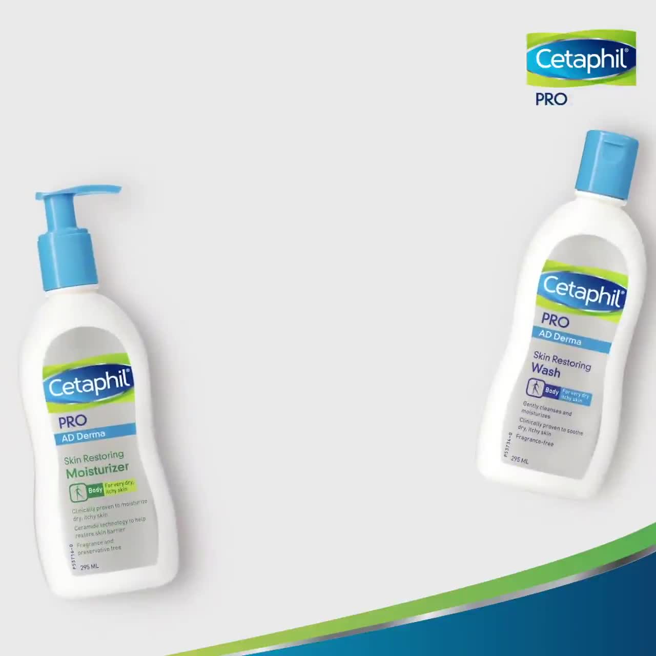 Cetaphil PRO AD Derma Skin Restoring Moisturizer 295ml , Wash 295ml ...