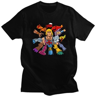 เสื้อยืดวินเทจเสื้อยืดคอกลม แขนสั้น ผ้าฝ้าย 100% พิมพ์ลายกราฟฟิค He-Man Masters Of The Universe สําหรับผู้ชาย