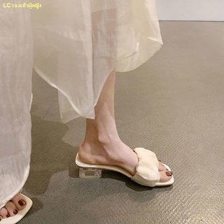 ❤️ Spot #รองเท้าแตะผู้หญิงสวมส้นหนาสไตล์ใหม่ 2022 กับกระโปรงรองเท้าแตะส้นกลางรองเท้าแตะวันฝรั่งเศส