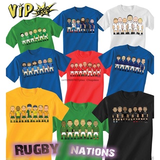 เสื้อยืดออร์แกนิก พิมพ์ลาย Vipwees Rugby Legends 6Ri สําหรับเด็ก