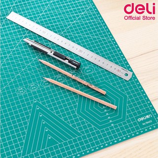 ภาพขนาดย่อของภาพหน้าปกสินค้าDeli 78402 Cutting Mat PVC A2 แผ่นรองตัดกระดาษ สีเขียว แบบสองด้าน PVC ขนาด A2 (600 x 450mm) อุปกรณ์สำนักงาน แผ่นรองตัด จากร้าน deli_officialshop บน Shopee ภาพที่ 8