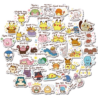 40pcs น่ารักโปเกมอนการ์ตูนสติ๊กเกอร์กันน้ำสมุดภาพ