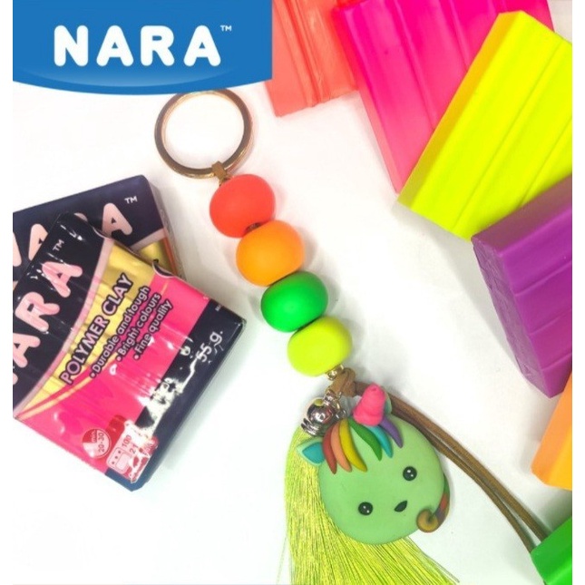 nara-polymer-clay-ดินโพลีเมอร์-ขนาด-55-กรัม-โทนสีนีออน-มีให้เลือก-6-สี