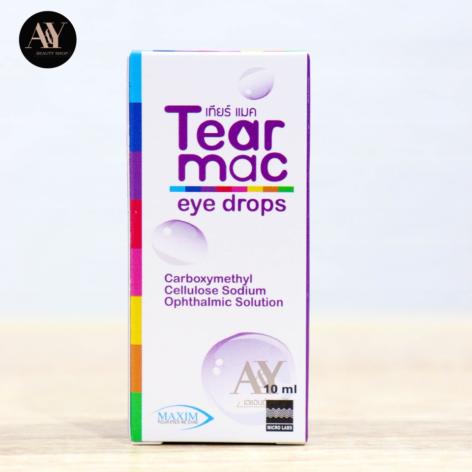 น้ำตาเทียม เทียร์แมค Tear Mac Eye Drops Carboxymethyl Cellulose Sodium Ophthalmic Solution ขนาด 1687