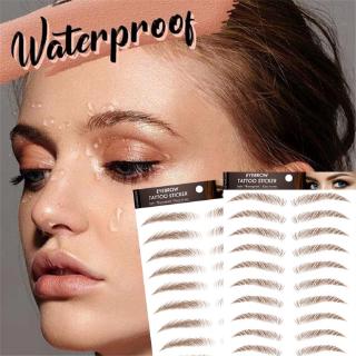 We Flower Waterproof Magic 6D Brown Eyebrow Sticker Tattoo False Eyebrows Lasting Makeup Water-based Eye Brow Stickers