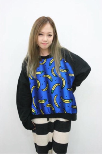 tj-sale-เสื้อยืดแขนยาว-ลายกล้วย-สีน้ำเงิน-รหัสสินค้า-sale-bb1236